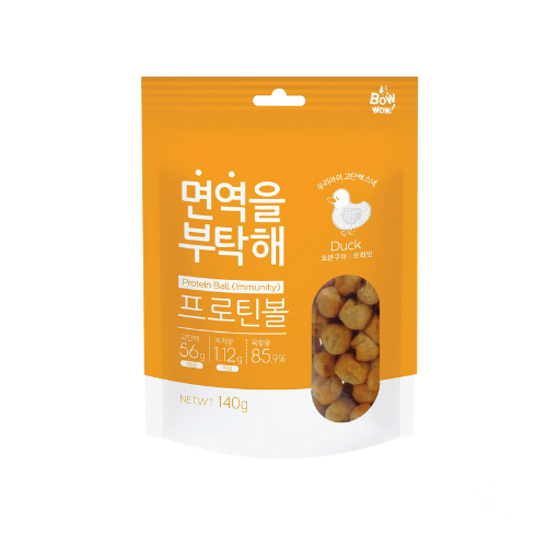 Thịt Viên Bowwow - Tăng Cường Hệ Miễn Dịch Cho Thú Cưng Protein Ball Immunity - Gói 140g